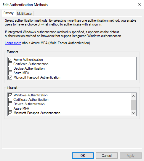 AD FS in Windows Server 2016 (TP5) now supports Windows Passport authentication 4 AD FS MFA