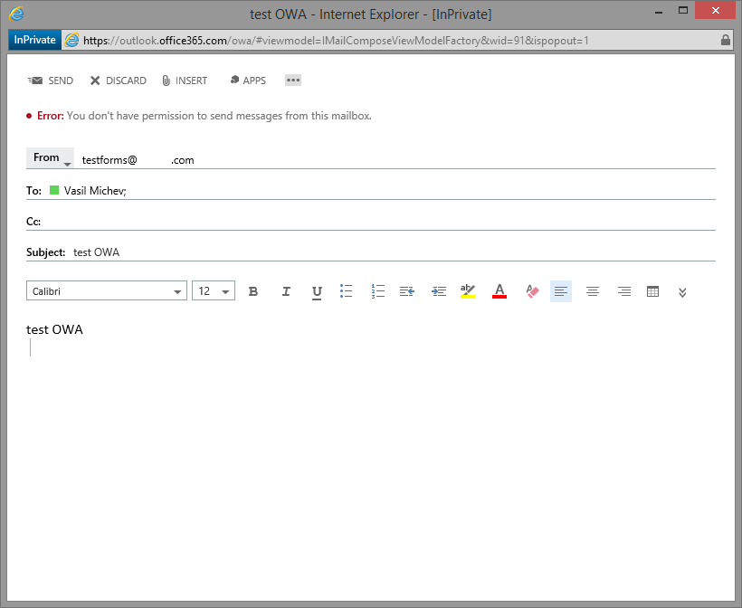 Send As, Send on Behalf of and permutations 1 122516 1132 SendAsSendo1