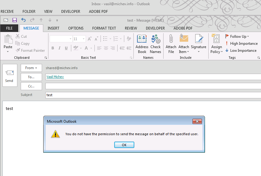 Send As, Send on Behalf of and permutations 2 122516 1132 SendAsSendo2