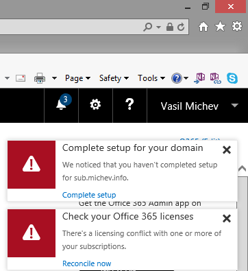 Get rid of the annoying Complete setup for your domains popups 1 010917 0914 Getridofthe1