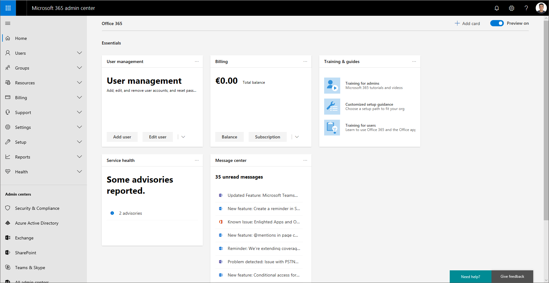 office 365 admin login