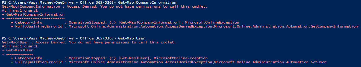 Block MSOnline PowerShell access for your tenant 1 BlockMSOnline