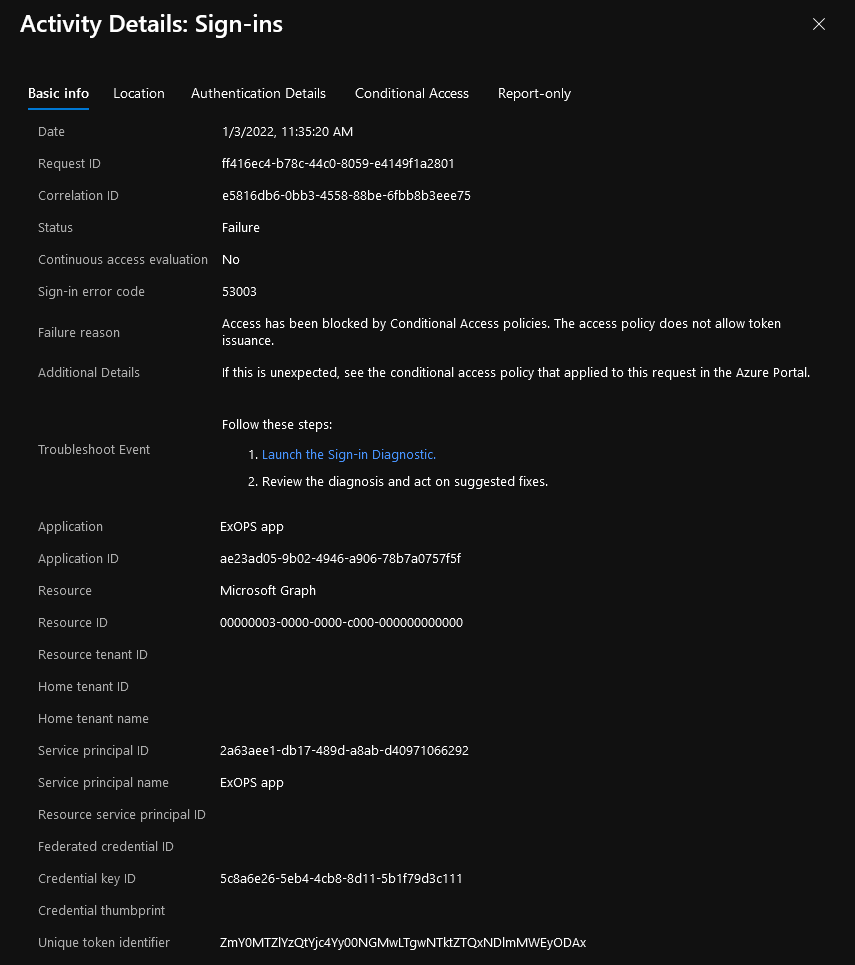 Conditional Access for single-tenant service principals available in preview 2 CA SP1
