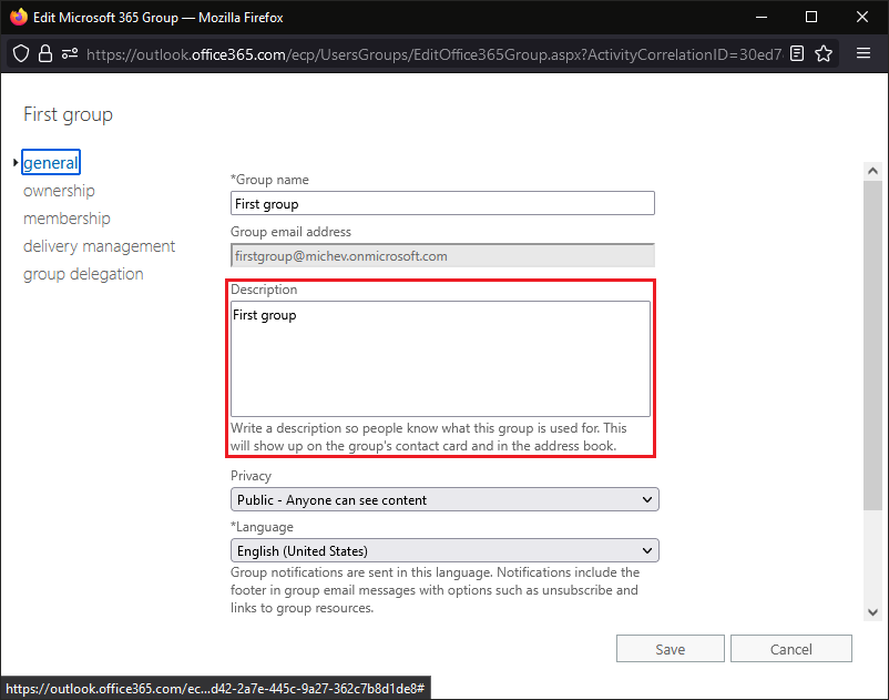 Microsoft adds Description parameter for Exchange Group objects... and doubles the confusion 2 NotesDescription6