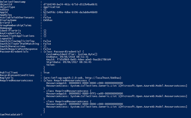Azure AD applications and service principals 1 PowerShell example of a service principal