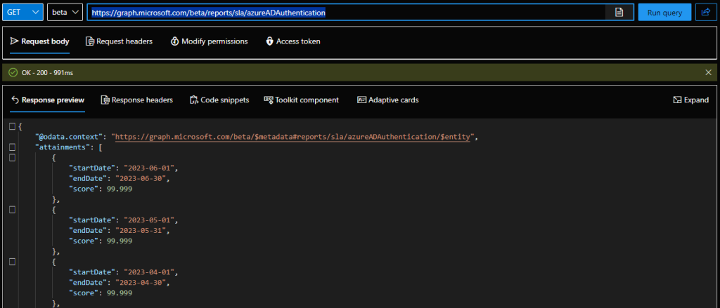 Notable Graph API additions for Summer 2023 3 Get the Azure AD SLA via the Graph API